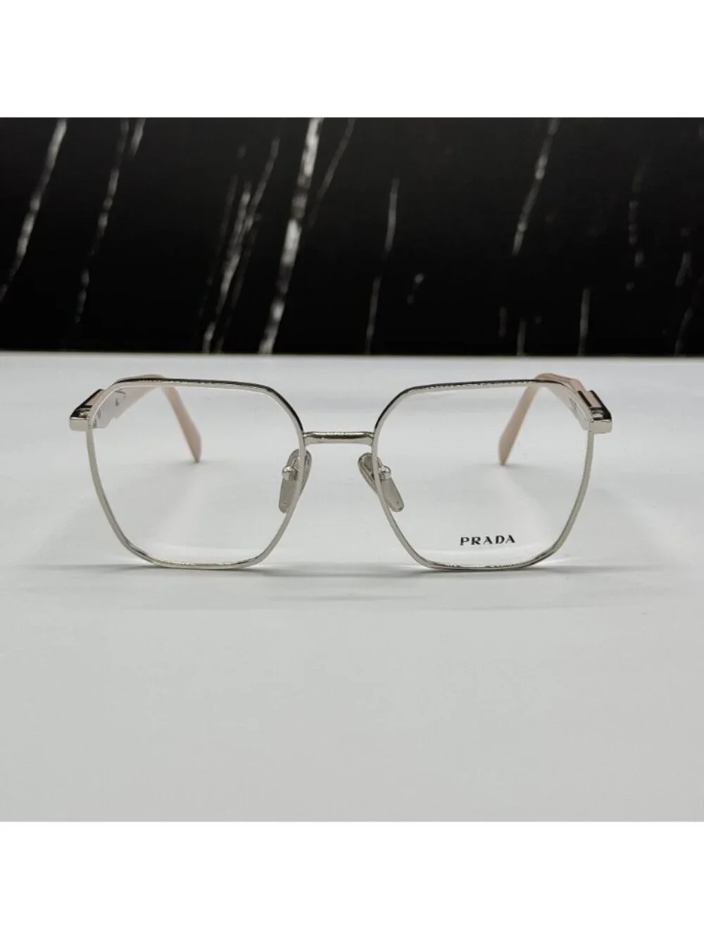 NWT Prada PR56ZV 1BC1O1 Silver Beige Women Eyeglasses PR 56ZV